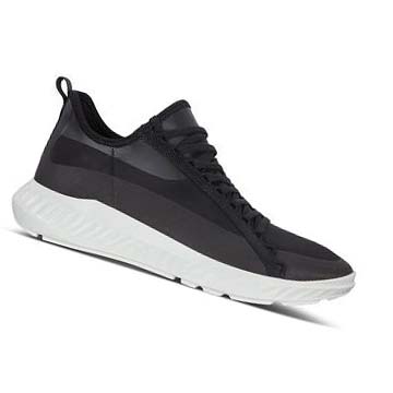 Ecco St.1 Lite Slip-on Joggesko Herre Svarte Hvite | NO 657YXF